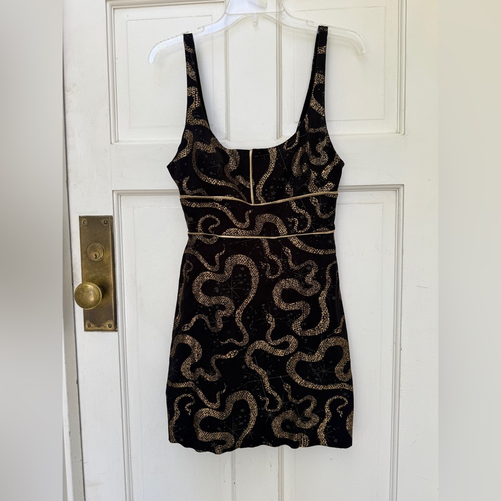 Ecote gold snake dress